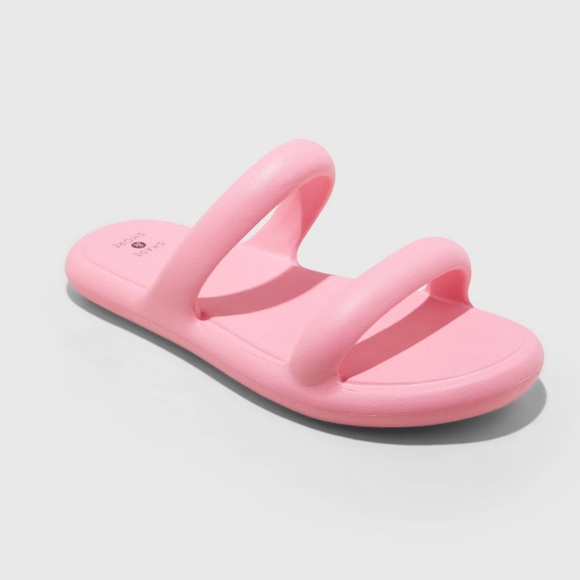 Womans Ellen Eva footbed Shade Shore slip in shoes pool slides pink size 10 - Picture 1 of 9